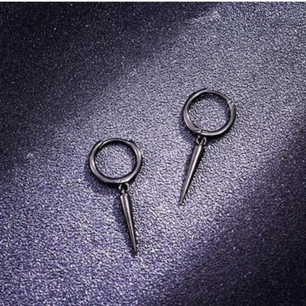Stainless Steel Vintage Barrel Punk Earrings